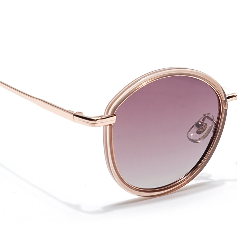 Voyage Select Round Polarized Sunglasses (Brown & Clear Lens | Brown Frame - SLPMG6221)