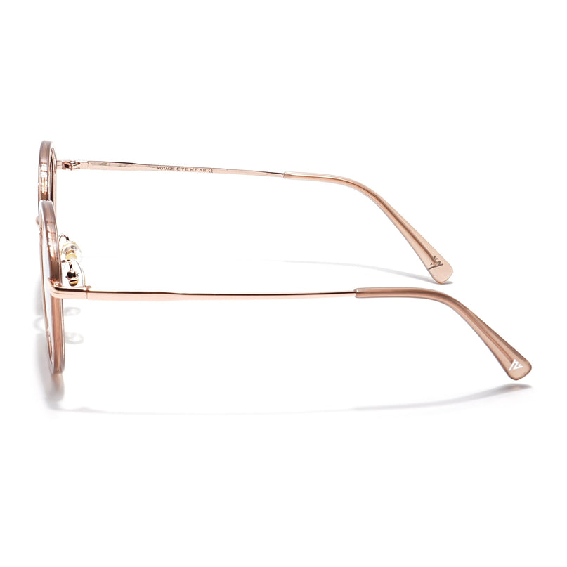 Voyage Select Round Polarized Sunglasses (Brown & Clear Lens | Brown Frame - SLPMG6221)