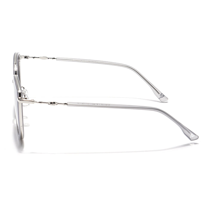 Voyage Select Cateye Polarized Sunglasses (Grey & Clear Lens | Silver & Grey Frame - SLPMG6243)