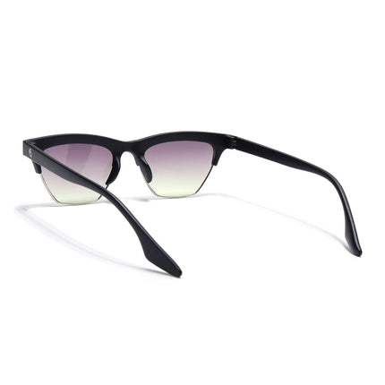 Eyejack Matt Black Half Rim Sunglasses for Women (2829CL1209)