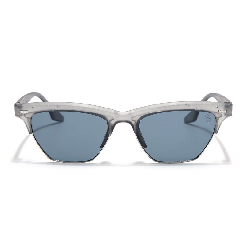 Eyejack Matt Grey Half Rim Sunglasses for Women (2829CL1211)