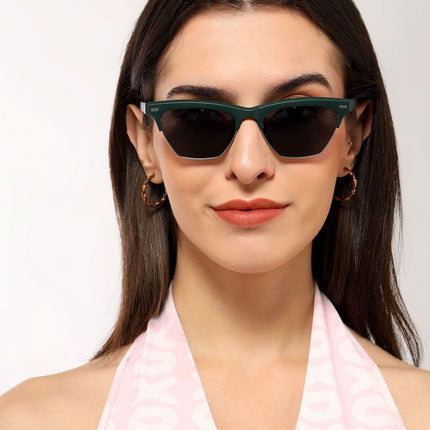 Eyejack Sea Green Half Rim Sunglasses for Women (2829CL1213)