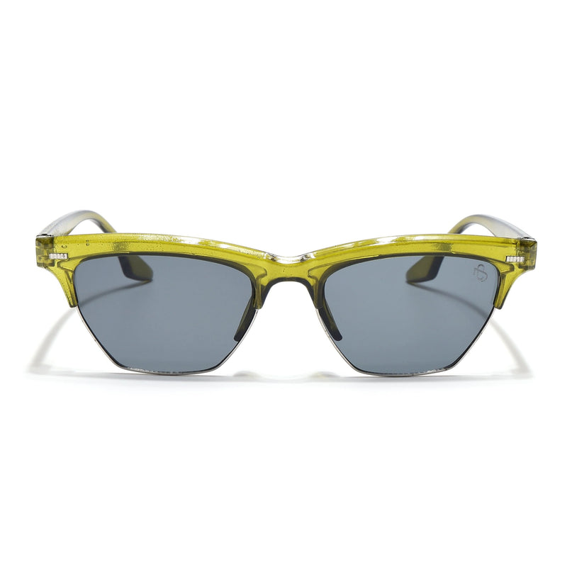 Eyejack Green Half Rim Sunglasses for Women (2829CL1215)