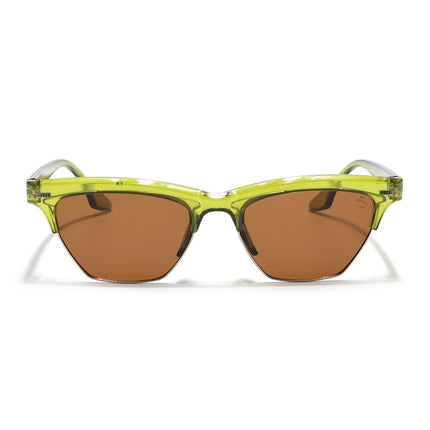 Eyejack Green Half Rim Sunglasses for Women (2829CL1216)