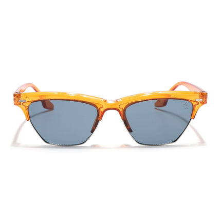 Eyejack Orange Half Rim Sunglasses for Women (2829CL1217)