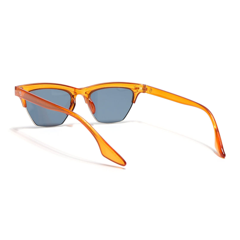 Eyejack Orange Half Rim Sunglasses for Women (2829CL1217)