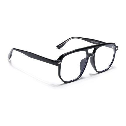 Voyage Black Wayfarer Eyeglasses for Men & Women - MG4372-C1