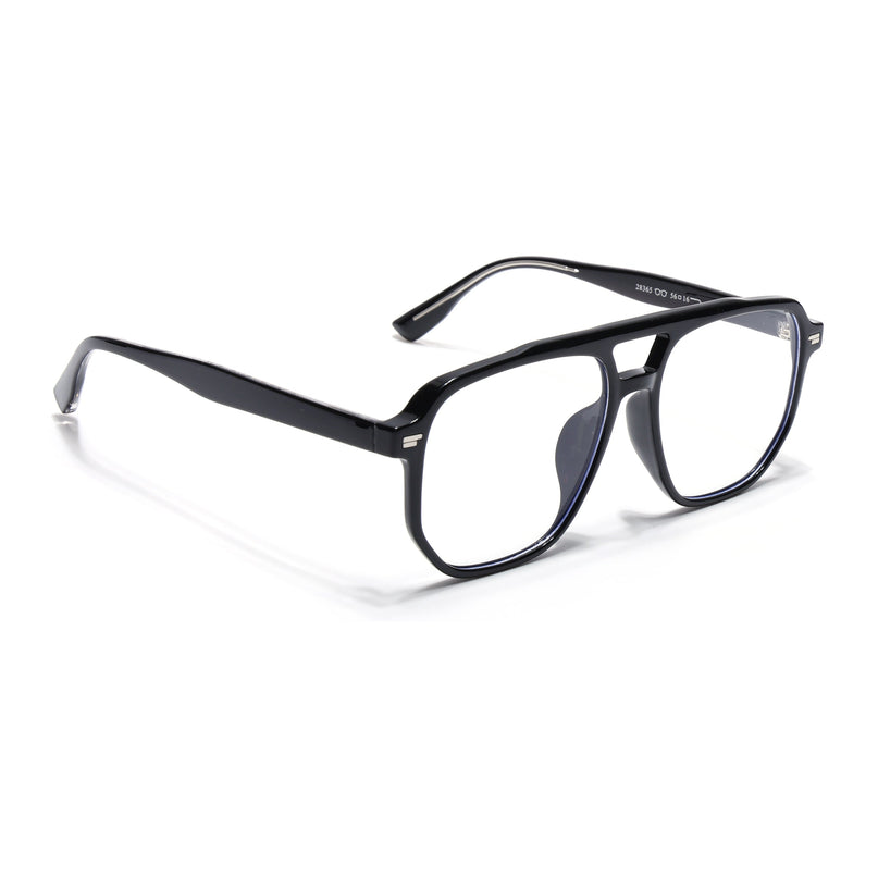 Voyage Black Wayfarer Eyeglasses for Men & Women - MG4372-C1