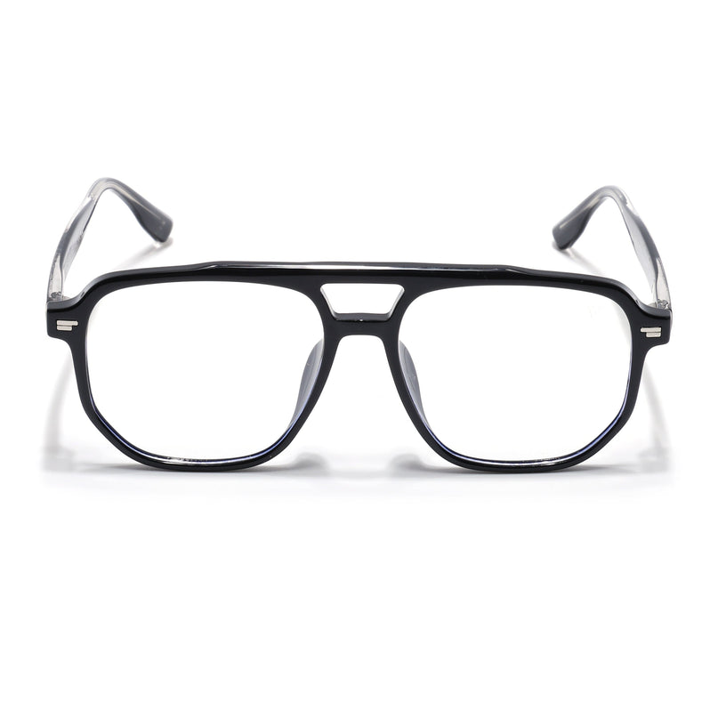 Voyage Black Wayfarer Eyeglasses for Men & Women - MG4372-C1