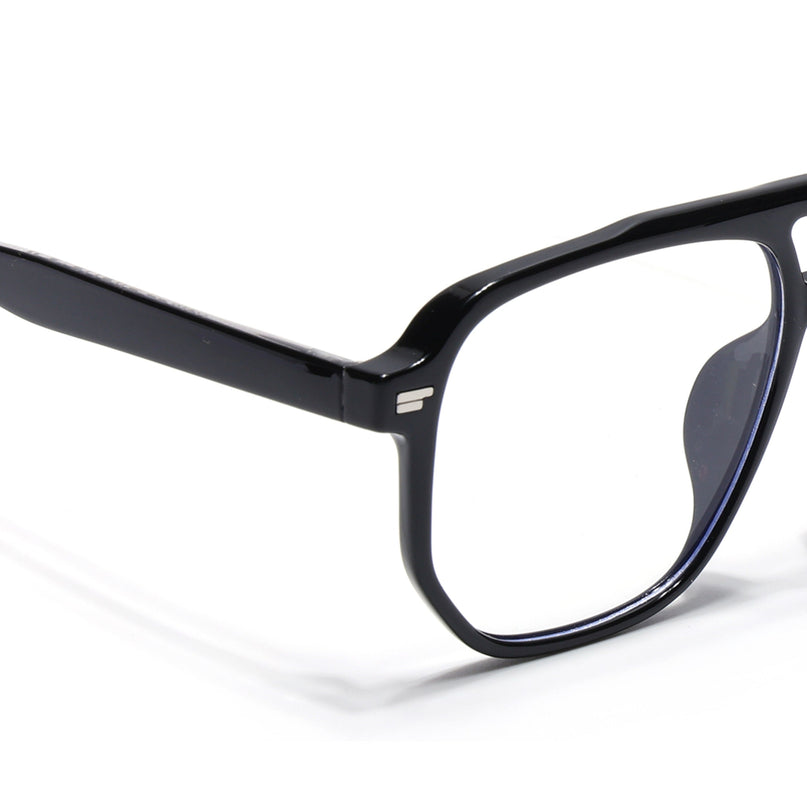 Voyage Black Wayfarer Eyeglasses for Men & Women - MG4372-C1
