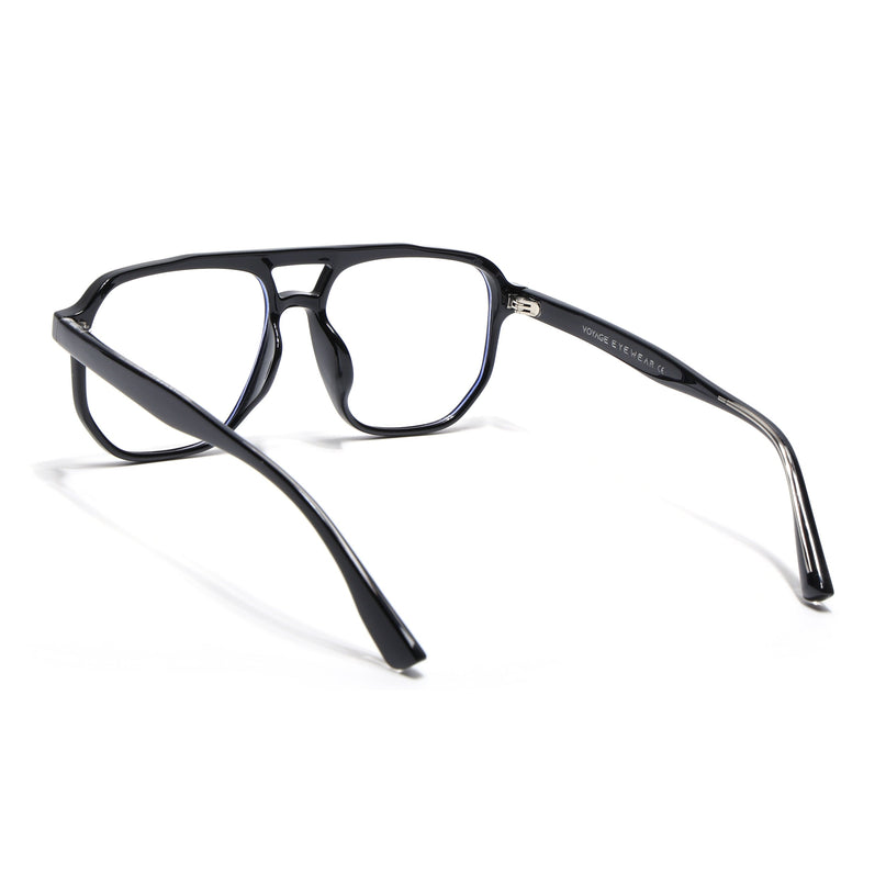 Voyage Black Wayfarer Eyeglasses for Men & Women - MG4372-C1