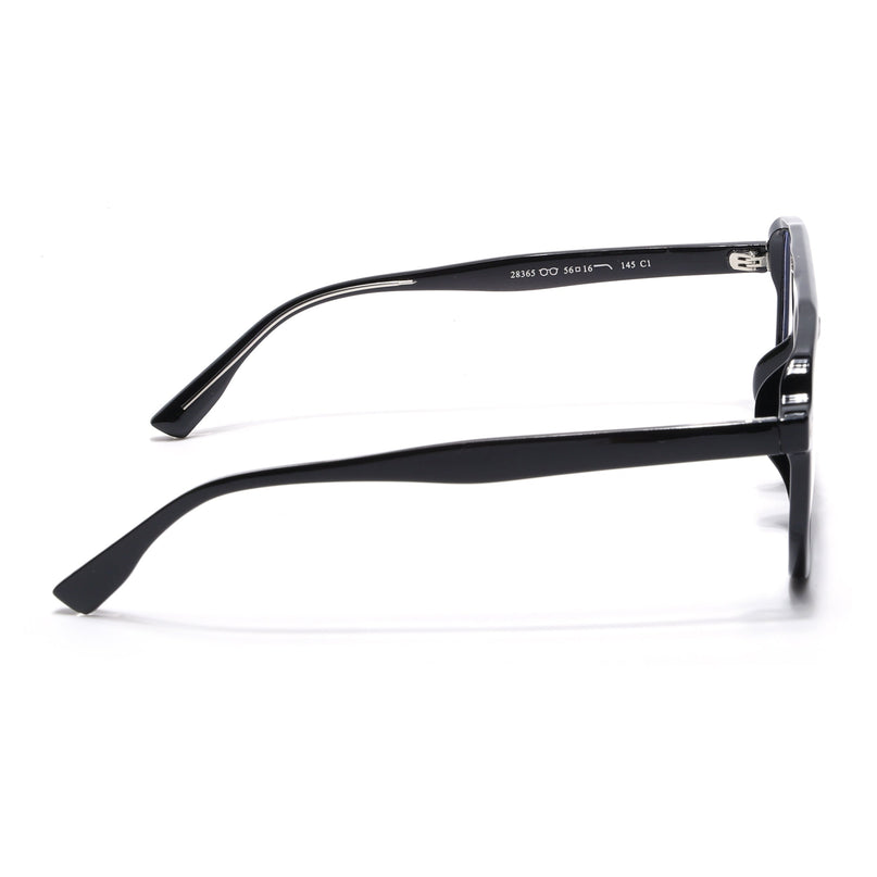 Voyage Black Wayfarer Eyeglasses for Men & Women - MG4372-C1