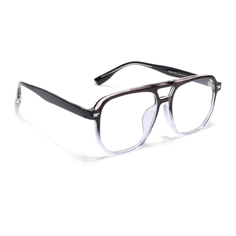 Voyage Black & Clear Wayfarer Eyeglasses for Men & Women - MG4373-C5