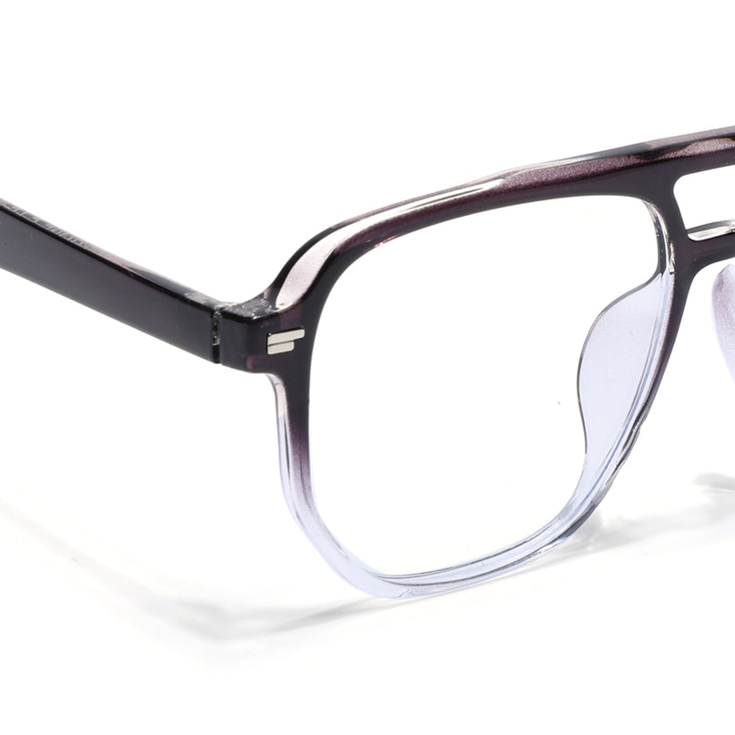 Voyage Black & Clear Wayfarer Eyeglasses for Men & Women - MG4373-C5