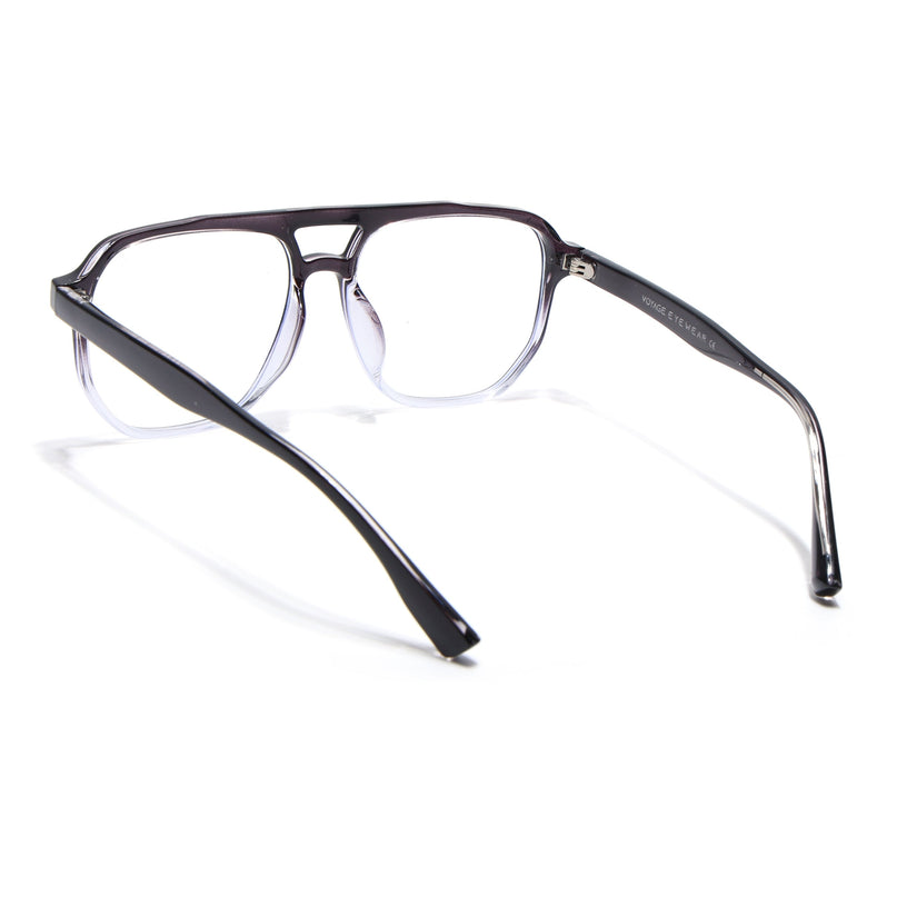 Voyage Black & Clear Wayfarer Eyeglasses for Men & Women - MG4373-C5