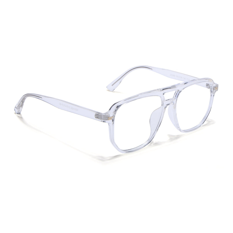 Voyage Transparent Wayfarer Eyeglasses for Men & Women - MG4374-C2