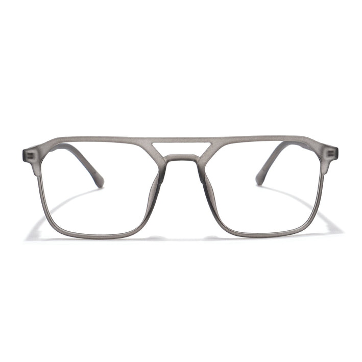 Voyage Thin Grey Square Eyeglasses for Men & Women - MG6500-C2