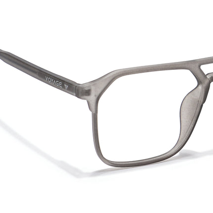 Voyage Thin Grey Square Eyeglasses for Men & Women - MG6500-C2
