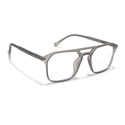Voyage Thin Grey Square Eyeglasses for Men & Women - MG6500-C2
