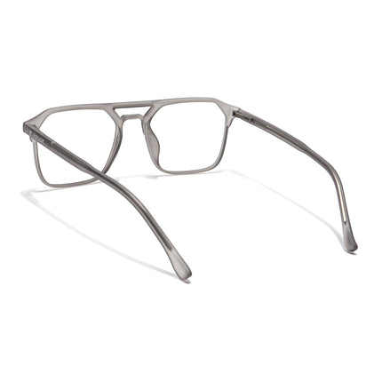 Voyage Thin Grey Square Eyeglasses for Men & Women - MG6500-C2