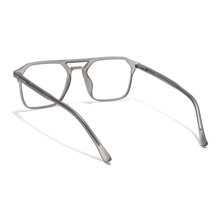 Voyage Thin Grey Square Eyeglasses for Men & Women - MG6500-C2
