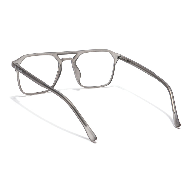 Voyage Thin Grey Square Eyeglasses for Men & Women - MG6500-C2