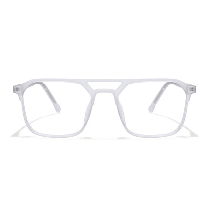 Voyage Thin Matt Transparent Square Eyeglasses for Men & Women - MG6501-C3