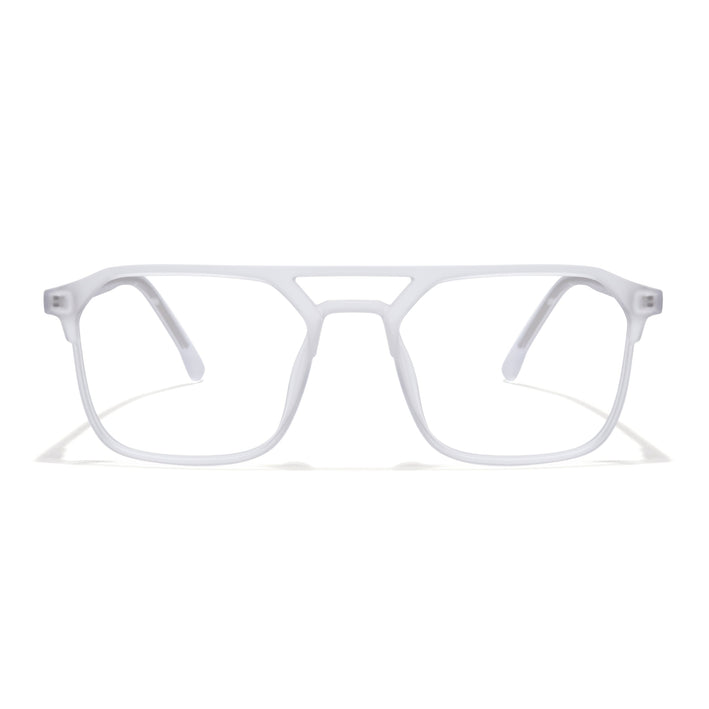 Voyage Thin Matt Transparent Square Eyeglasses for Men & Women - MG6501-C3