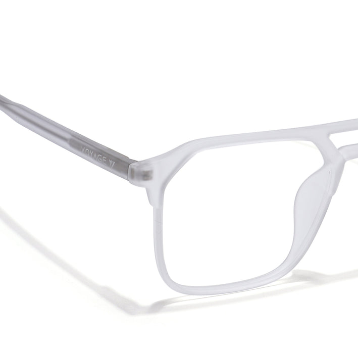 Voyage Thin Matt Transparent Square Eyeglasses for Men & Women - MG6501-C3