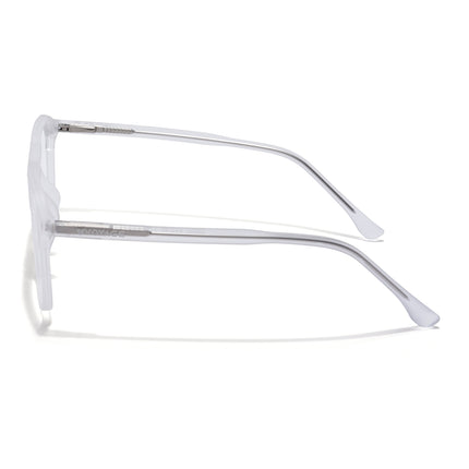 Voyage Thin Matt Transparent Square Eyeglasses for Men & Women - MG6501-C3