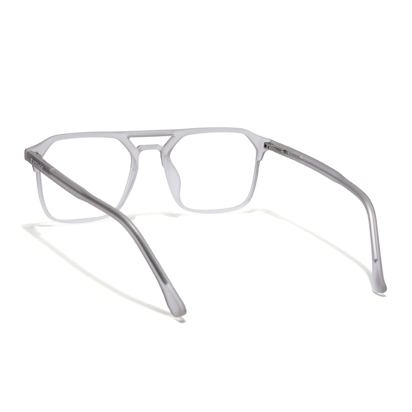 Voyage Thin Light Grey Square Eyeglasses for Men & Women - MG6502-C4