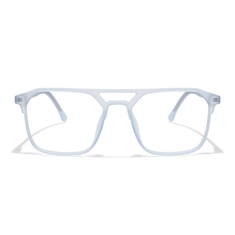 Voyage Thin Light Blue Square Eyeglasses for Men & Women - MG6503-C5