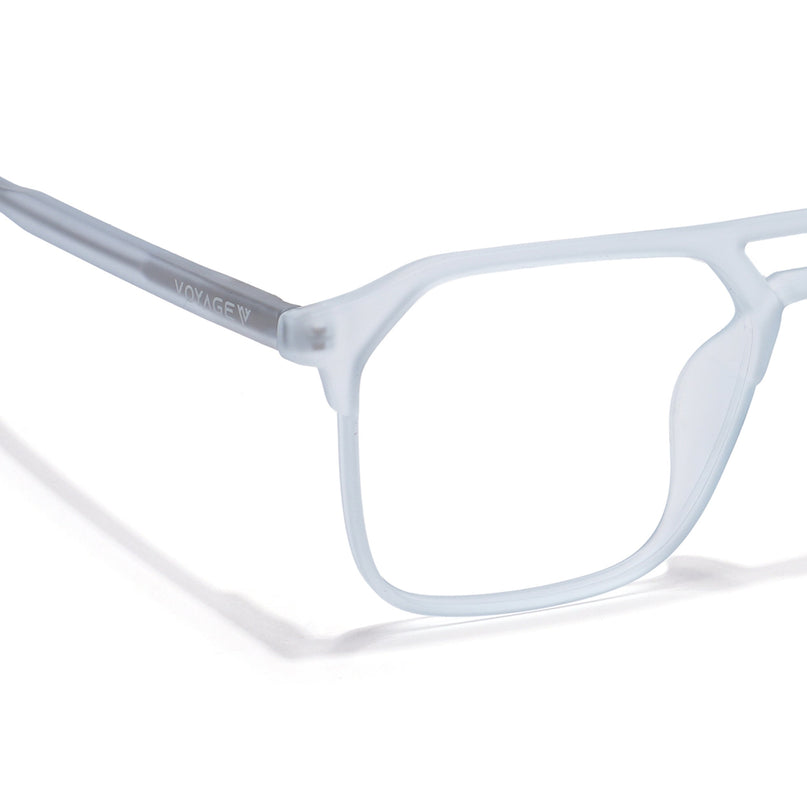 Voyage Thin Light Blue Square Eyeglasses for Men & Women - MG6503-C5