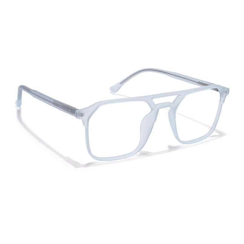 Voyage Thin Light Blue Square Eyeglasses for Men & Women - MG6503-C5