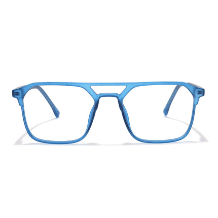 Voyage Thin Navy Blue Square Eyeglasses for Men & Women - MG6505-C7