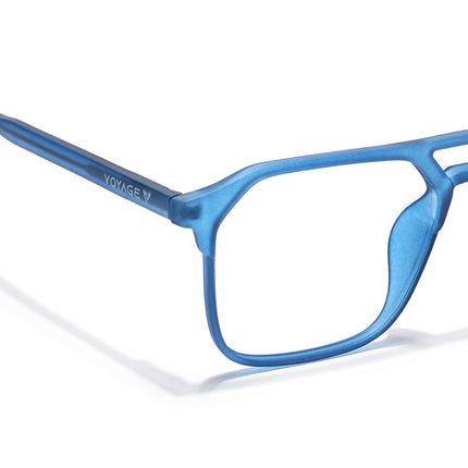 Voyage Thin Navy Blue Square Eyeglasses for Men & Women - MG6505-C7