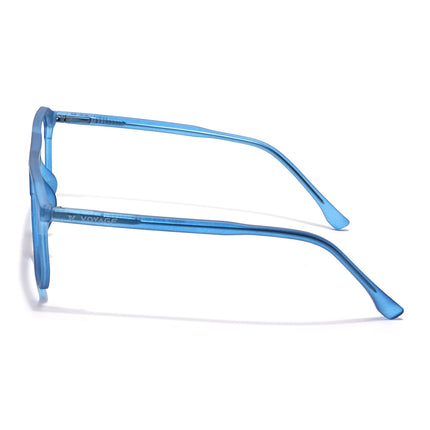 Voyage Thin Navy Blue Square Eyeglasses for Men & Women - MG6505-C7