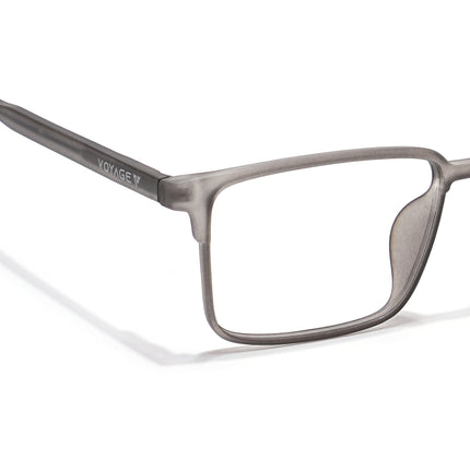 Voyage Thin Grey Square Eyeglasses for Men & Women - MG6507-C2