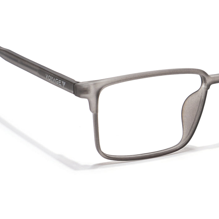Voyage Thin Grey Square Eyeglasses for Men & Women - MG6507-C2