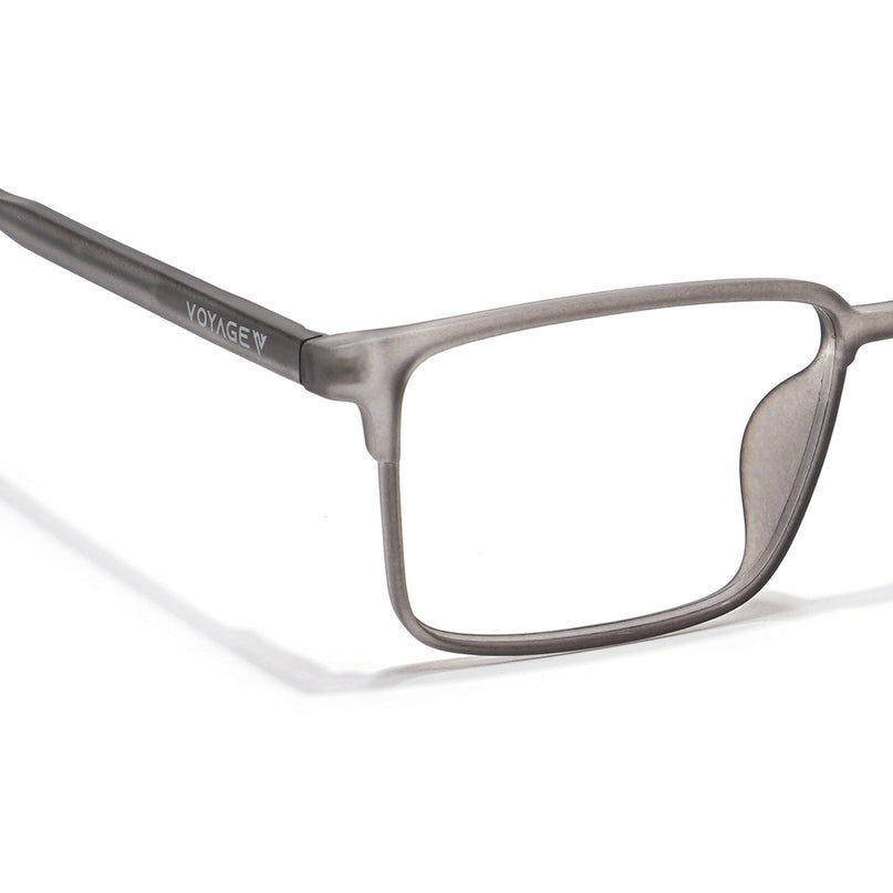 Voyage Thin Grey Square Eyeglasses for Men & Women - MG6507-C2