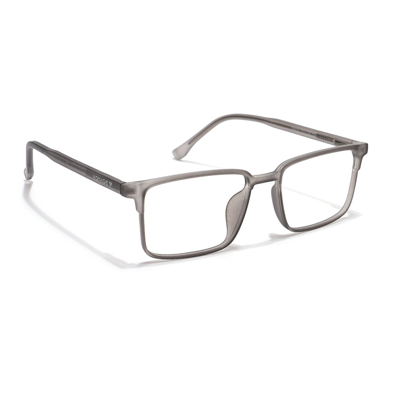 Voyage Thin Grey Square Eyeglasses for Men & Women - MG6507-C2