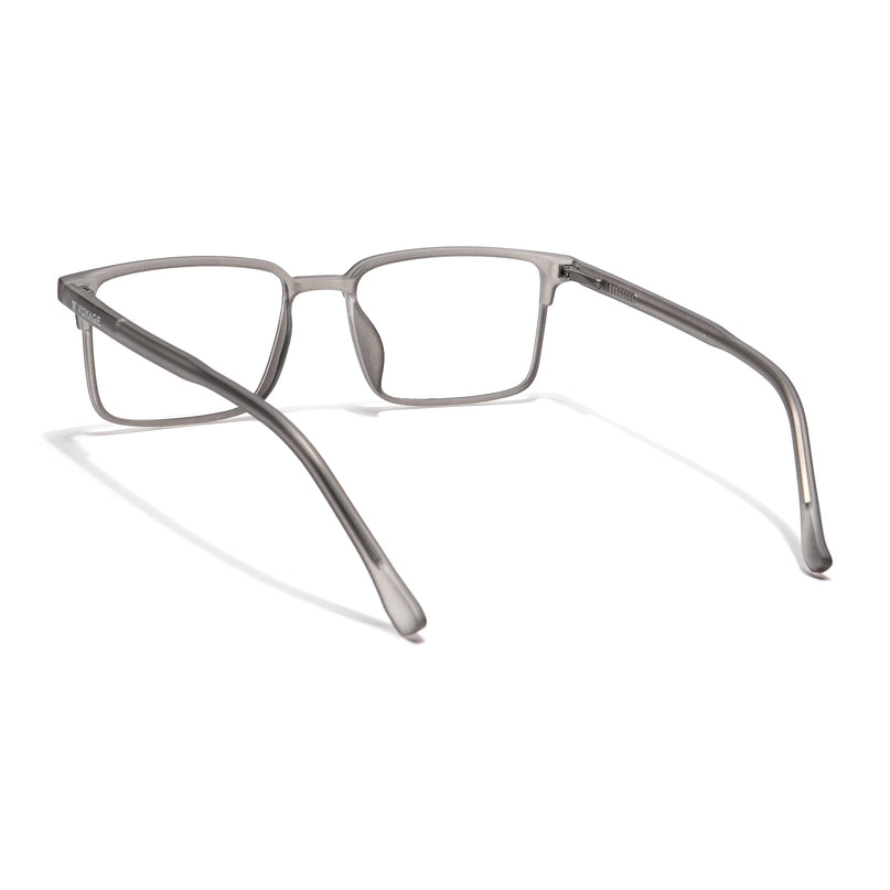 Voyage Thin Grey Square Eyeglasses for Men & Women - MG6507-C2