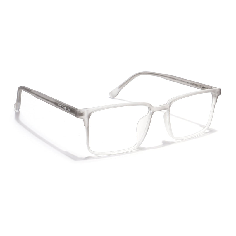 Voyage Thin Light Grey Square Eyeglasses for Men & Women - MG6509-C4