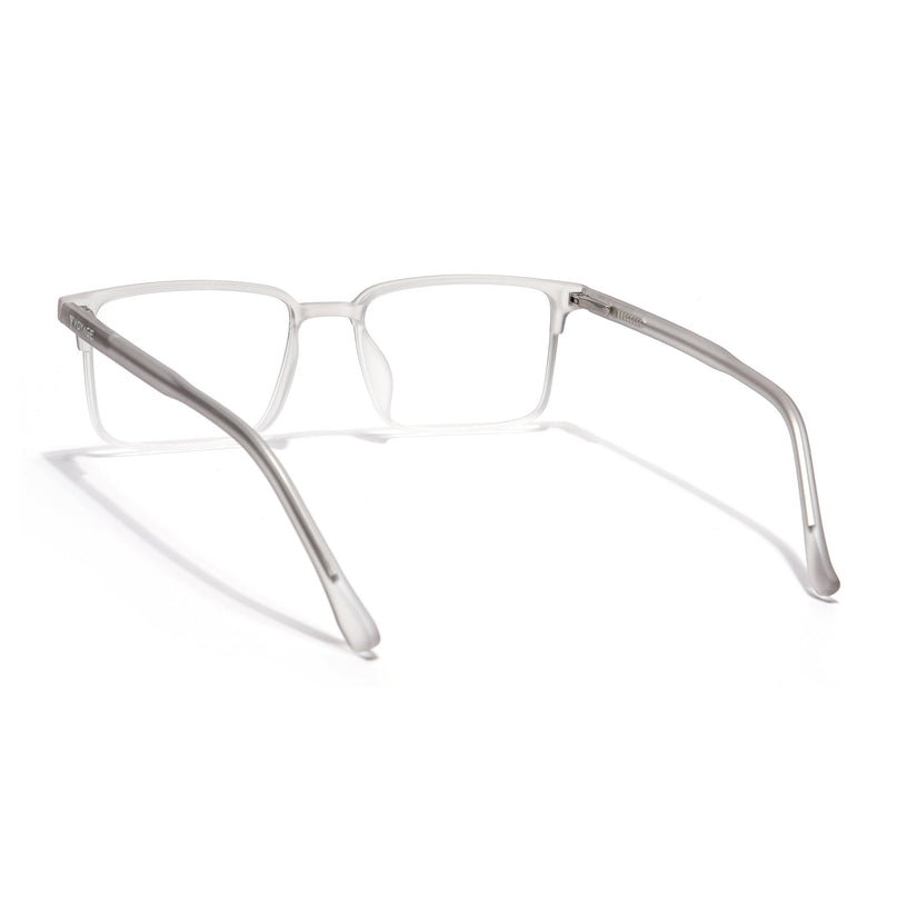 Voyage Thin Light Grey Square Eyeglasses for Men & Women - MG6509-C4