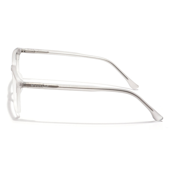 Voyage Thin Light Grey Square Eyeglasses for Men & Women - MG6509-C4