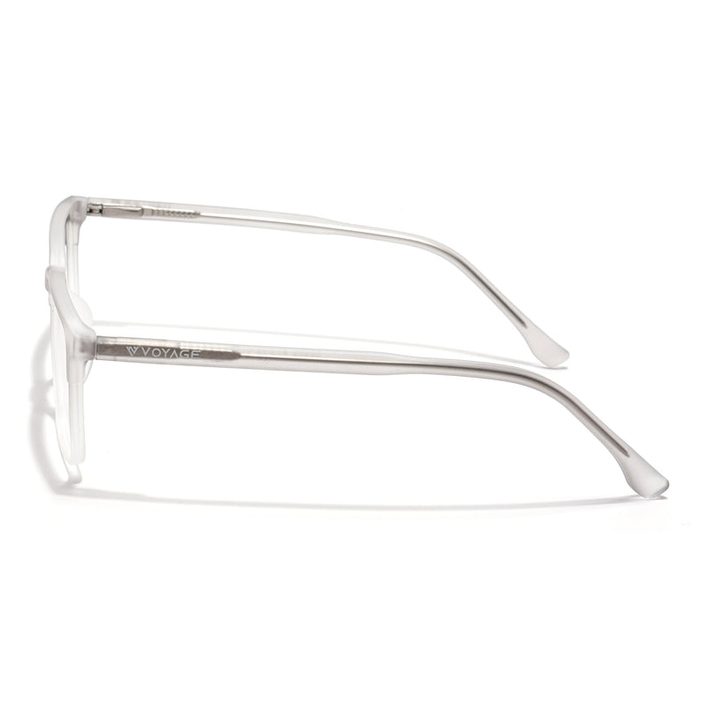 Voyage Thin Light Grey Square Eyeglasses for Men & Women - MG6509-C4