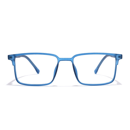 Voyage Thin Navy Blue Square Eyeglasses for Men & Women - MG6512-C7