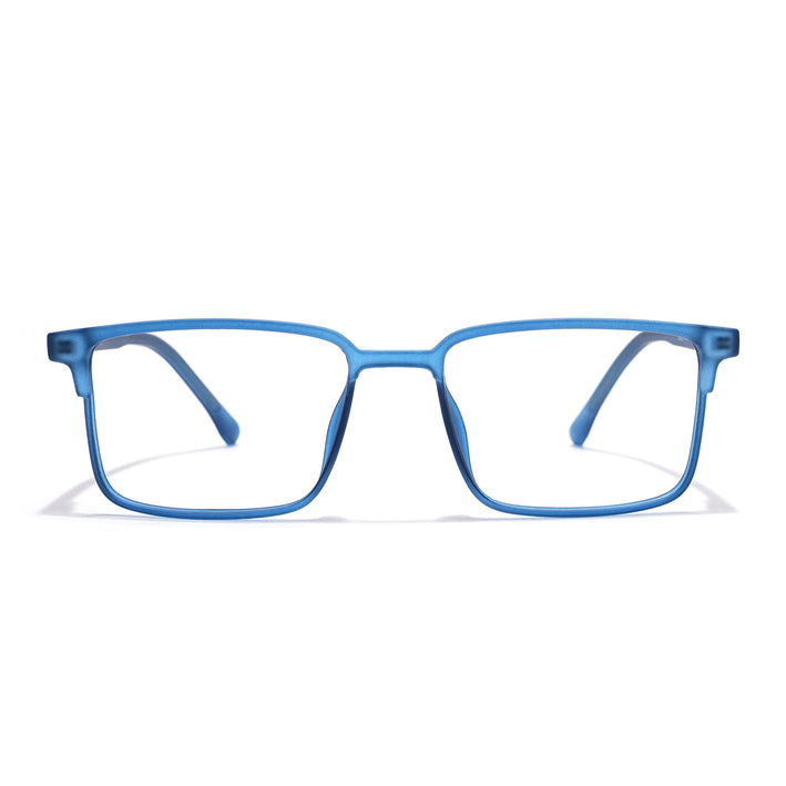 Voyage Thin Navy Blue Square Eyeglasses for Men & Women - MG6512-C7