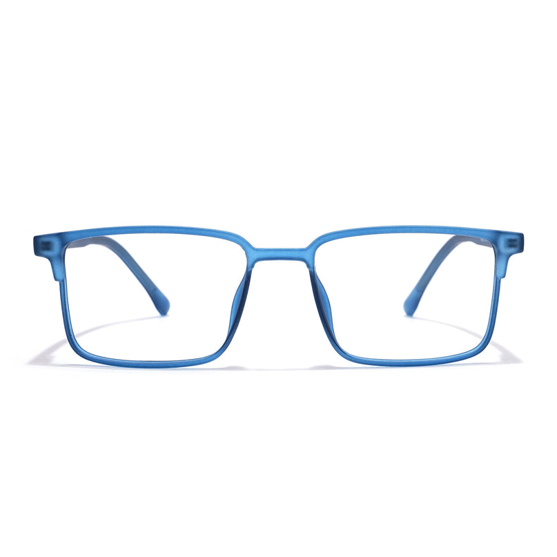 Voyage Thin Navy Blue Square Eyeglasses for Men & Women - MG6512-C7