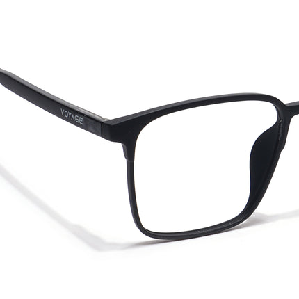 Voyage Thin Black Square Eyeglasses for Men & Women - MG6513-C1